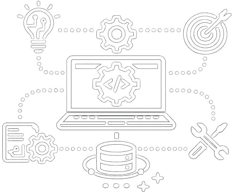 AI-generated image of technology and digital solutions for business optimization.